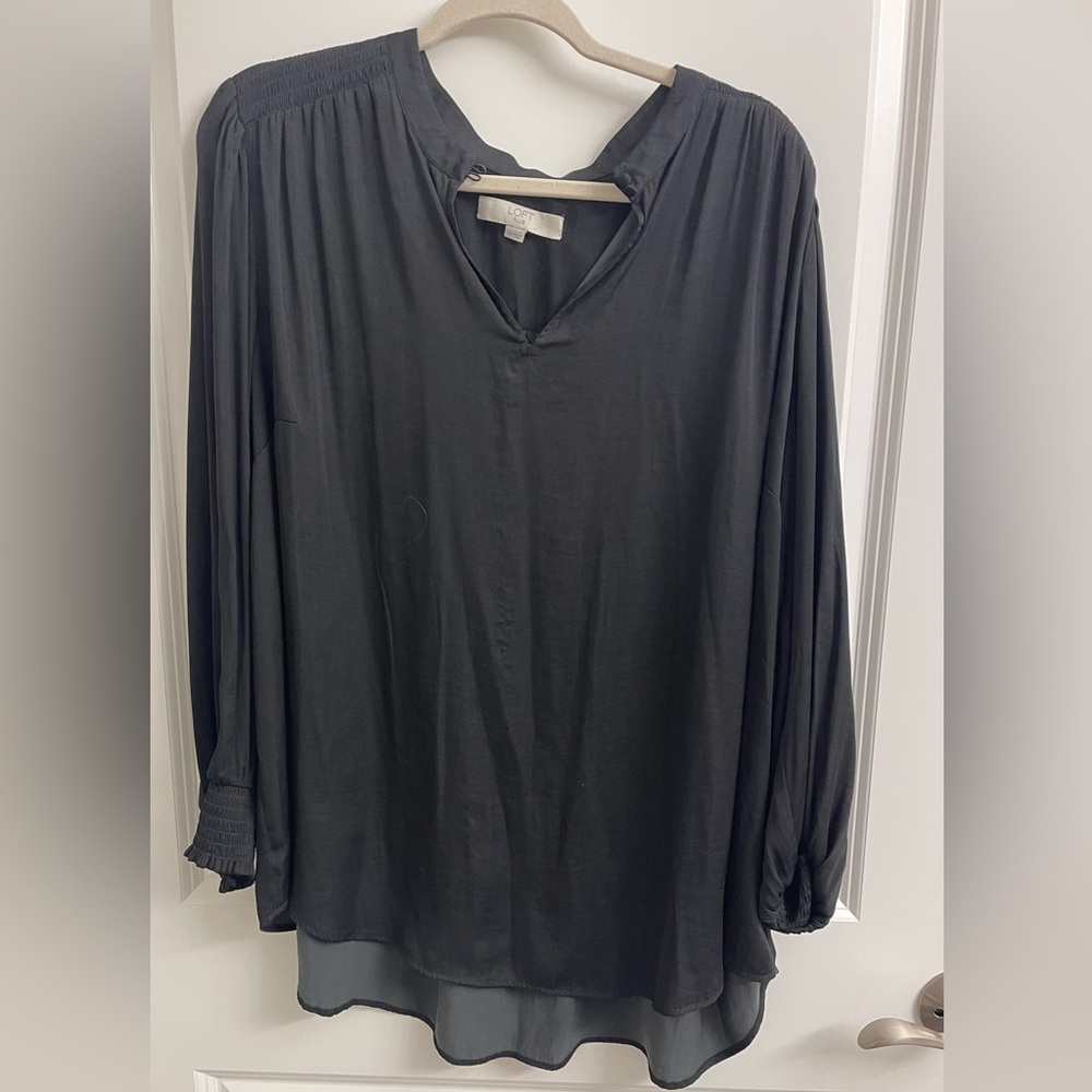 Loft Plus black blouse
